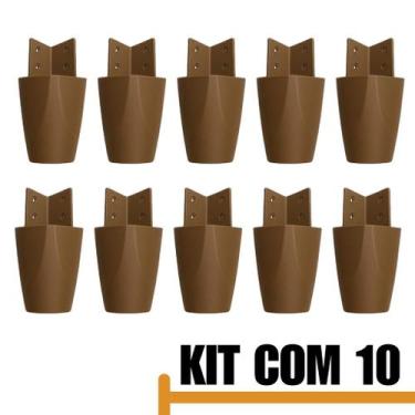 Imagem de Kit Com 10 Pés Para Multiusos Móveis e GuardaRoupas em Plástico Resist