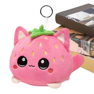 Imagem de Gato de Pelúcia - Gatinho Morango | Brinquedo Morango Gato,Para Crianças, Adultos, Amantes De Animais, Aniversário, Páscoa, Decoração