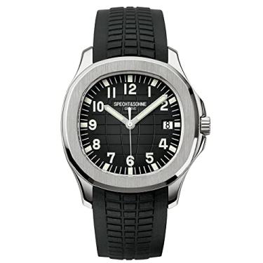 Imagem de Relógios masculinos Specht & Söhne Japão Miyota 8215 Movimento Sport Movt Clássico Automático Mecânico Relógio de Pulso Masculino Pulseira de Borracha Impermeável 40 mm, Preto, Casual e moderno