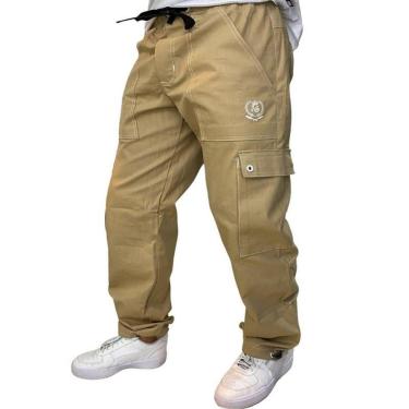 Imagem de Calça Tradicional Reta Cargo BEGE Street Crew-Masculino
