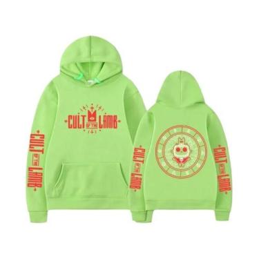 Imagem de Moletom Unissex Oversized De Algodão Com Capuz 2024 Cult of the Lamb A