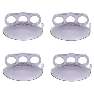 Imagem de 4 Ventosa Garra 3 Dedos PVC Cristal 110mm Martelinho De Ouro - H Plást