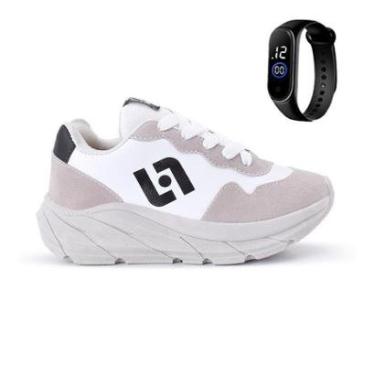 Imagem de Tênis Infantil Masculino Jogger Casual Camurça + Relogio-Masculino