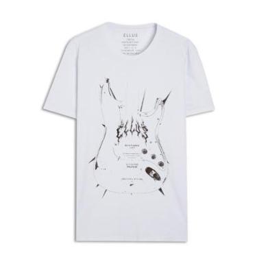 Imagem de Camiseta Ellus Fine Dystopic Art Guitar Classic  Branca-Masculino