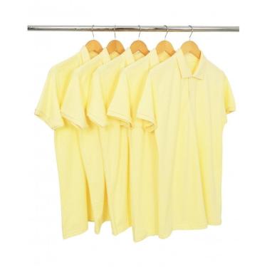 Imagem de Kit 5 Camisas Gola Polo Piquet Masculinas Lisa-Masculino