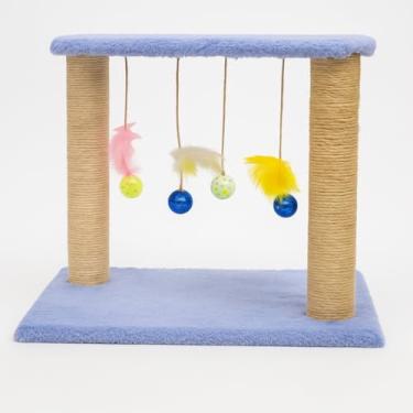 Imagem de Arranhador Interativo para Gatos – Brinquedos com Poste Simples(Azul)