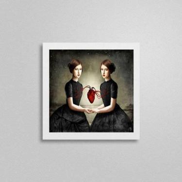 Imagem de Quadro Surrealista Irmãs Gêmeas 20X20Cm