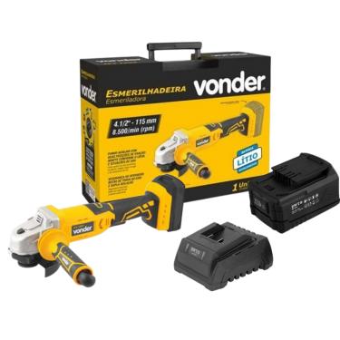 Imagem de Esmerilhadeira Vonder 4.1/2 IEV 1808 + 1 Bateria DWT 18V 4Ah