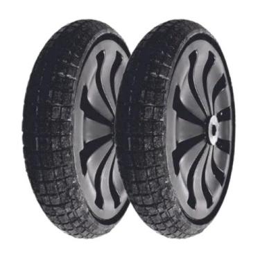 Imagem de Kit 2 Rodas Carrinho De Mão Pedreiro, Pneu Maciço Sem Câm - MARELAGO