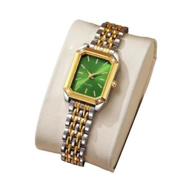 Imagem de Relógio De Pulso Feminino Casual Com Pulseira De Liga E Mostrador Reta