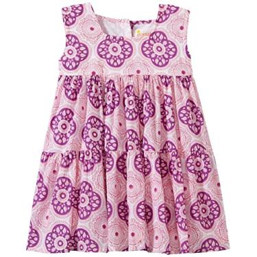 Imagem de Masala Vestido cigano medalhão para bebês meninas Bdr0002, Roxa, 12-18 Meses