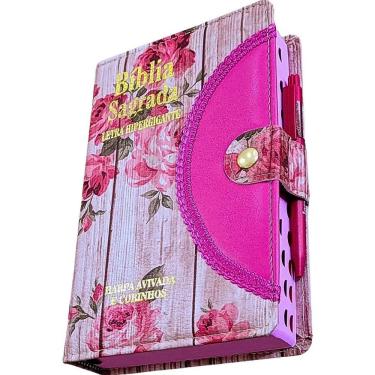 Imagem de Bíblia Sagrada Letra Hiper Gigante Com Harpa E Índice - João