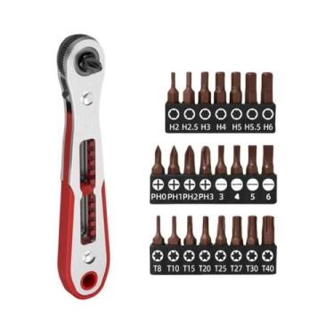 Imagem de Conjunto De Chaves De Fenda Angulares De 90 Graus Com Catraca E Soquet