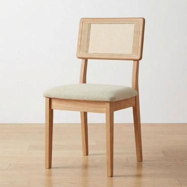 Imagem de Cadeira de Jantar Encosto em Tela Assento Estofado em Tecido Mdf Dream Freijó / Cesare Escuro