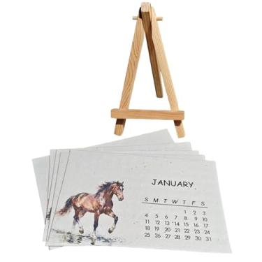 Imagem de Calendário de mesa pequeno 2026, organizador de mesa de plantável - Calendário de mesa de pé | para casa, escola, sala de aula, dormitório, estúdio