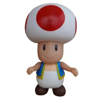 Imagem de Cogumelo Toad 20cm Articulado Super Size - Boneco Mario - Genérico