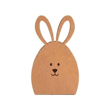 Imagem de Sacola de Coelho Kraft C/ Tag Feliz Pascoa 24cm Wincy