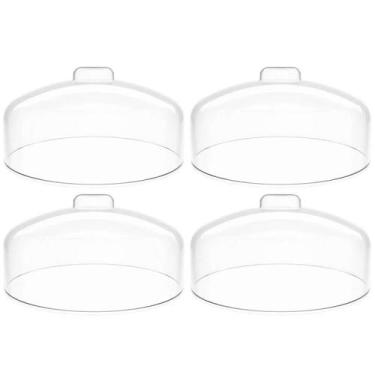 Imagem de 4 Cúpulas para Prato de Bolo Natural Tampa de Plástico 31cm Haus Conce