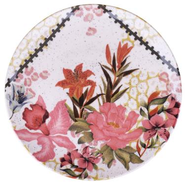 Imagem de Prato de Cerâmica Raso 26cm Unni Buquê Tropical Oxford