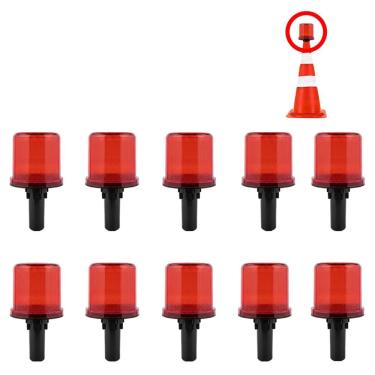 Imagem de Sinalizador Viario Solar Kit 10 Uni Estrada Cone Sinaliza Emergencia Rodovia Transito Alerta