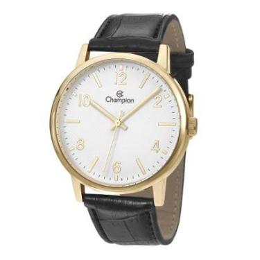 Imagem de Relógio Masculino Champion Casual Dourado Pulseira Preta-Unissex