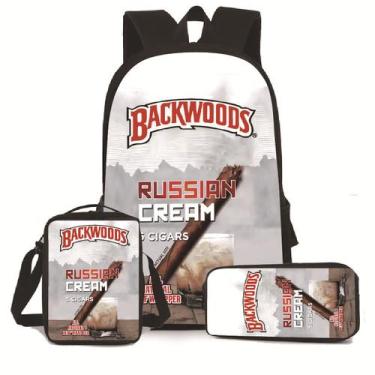 Imagem de Conjunto de mochilas escolares Backwoods Anime, 3 peças com bolsa de o