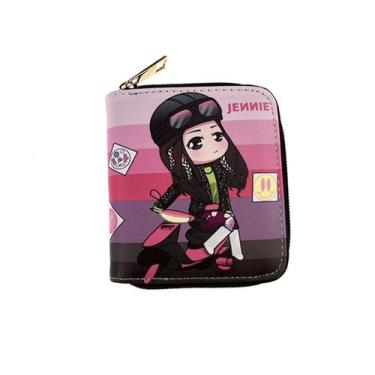 Imagem de Carteira: bolsa de moedas, couro, carteira curta dobrável, Jennie Anim