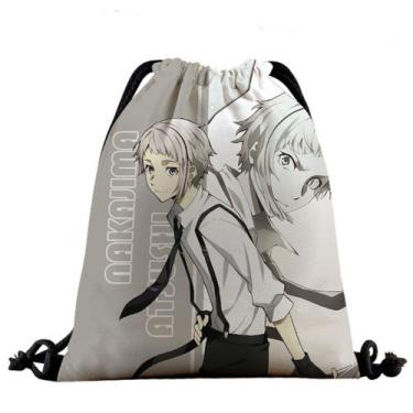 Imagem de Mochila com cordão Bungous Stray Dogs Anime 39x32cm - Yiweisai