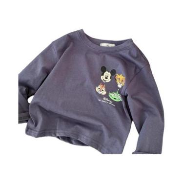 Imagem de Camiseta Disney De Manga Comprida Para Meninas, Blusa Moderna De Prima