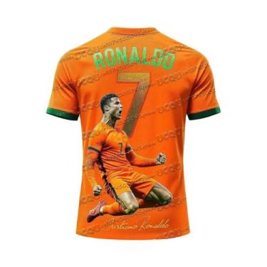 Imagem de Camisa De Futebol Ronaldo Impressa Em 3D, T-Shirt De Treino Respirável