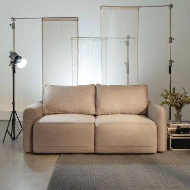 Imagem de Sofá Retrátil 170cm Mellow Cabecasa Madeiraoriginals Linho Creme