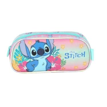 Imagem de Estojo Stitch Luxcel Estiloso Infantil Feminino, ROSA, UN
