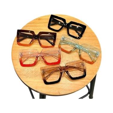 Imagem de Óculos De Ciclismo Unissex Com Armação Quadrada Grande, Lentes Transpa