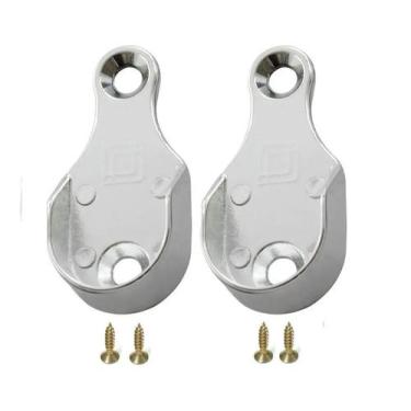 Imagem de 2 Peças - Suporte Lateral Para Guarda Roupa Tubo Cabideiro - GLE