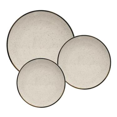 Imagem de Jogo De Pratos Aparelho Jantar Kit 18 Pcs Oxford Unni Brisa - Alleanza