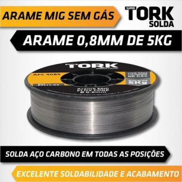 Imagem de Arame Solda Mig e Mag Para Uso Com Gás 0,8mm 5kg Tork