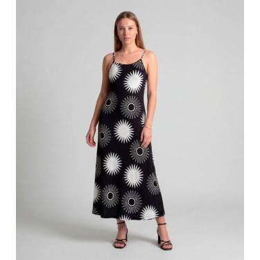Imagem de Vestido Midi Com Alças Finas Infinita Cor Preto, M, Preto