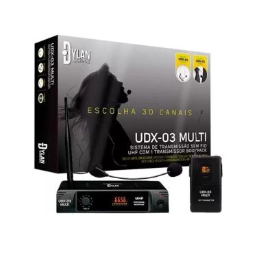 Imagem de Microfone Sem Fio Dylan Udx03 Headset Lapela Mini Xlr Uhf