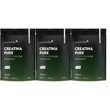 Imagem de 3x Creatina Micronizada Creapure Premium Puravida 300g