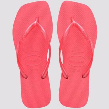 Imagem de Chinelo Havaianas Slim Square 4148301 Laranja, Laranja, Coral tropical