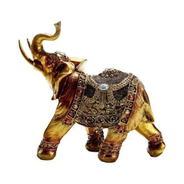 Imagem de Escultura De Elefante Em Resina Feita À Mão 3D Presente De Casamento Ú