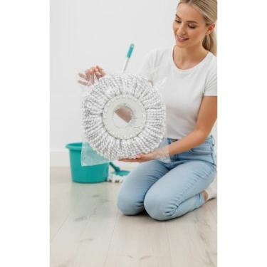 Imagem de Refil Mop Giratório Branco Limpeza Profunda Canto Rodapé - Congratulat