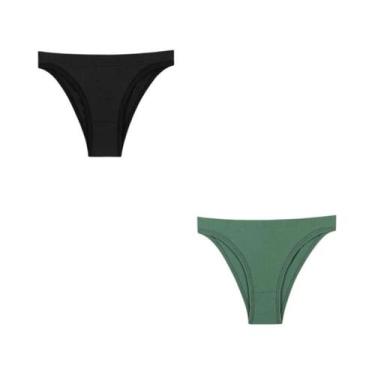 Imagem de Calcinhas Femininas Sem Costura De Cintura Baixa 2 Peças Lingerie Sexy