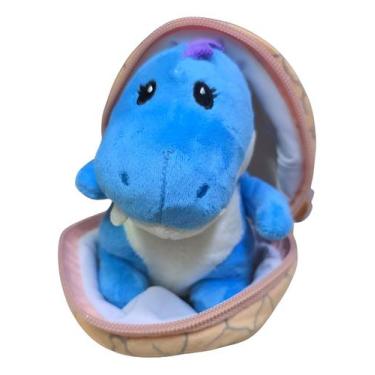 Imagem de Pelúcia Ovo Dino Dinossauro Surpresa 15 Cm Fofinho Fofo T Rex, Bege, A