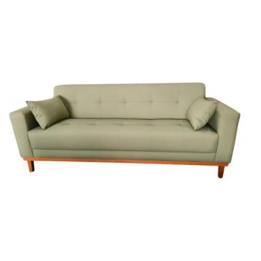 Imagem de Sofá Gianni Tecido Acquablock Impermeável Pé Base Madeira 210cm - 4R E