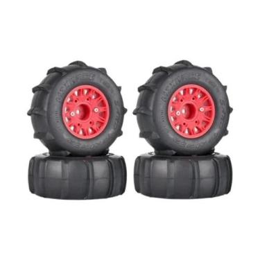 Imagem de Pneu De Areia Para Caminhão De Pista Curta 4 Peças 116mm Para Carro RC
