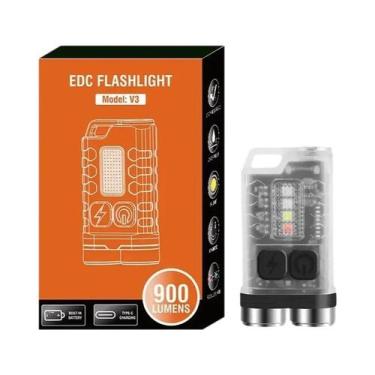 Imagem de Lanterna LED Mini Portátil Tipo C Recarregável De Alta Potência, Luz D
