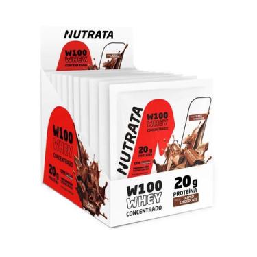 Imagem de W100 Whey Concentrado - 12 Sachês 30g Chocolate - Nutrata