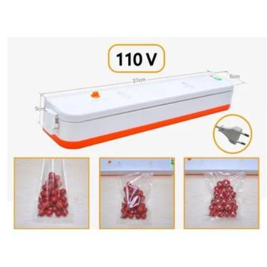 Imagem de Embaladora a Vácuo Seladora Portátil 110V para Conservação de Alimentos com Temporizado...