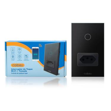 Imagem de Interruptor Inteligente Wi-Fi Touch 1 Botão +Tom Controle por Aplicativo e Voz Compatív...